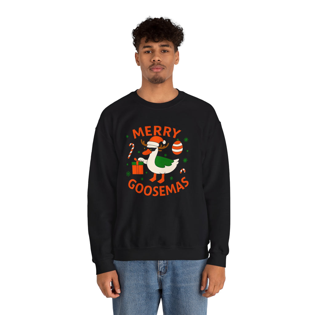 Merry Goosemas Sweatshirt - Cozy Holiday Crewneck, Christmas Gifts, Funny Sweatshirt, Unisex Casual Wear, Winter Fashion