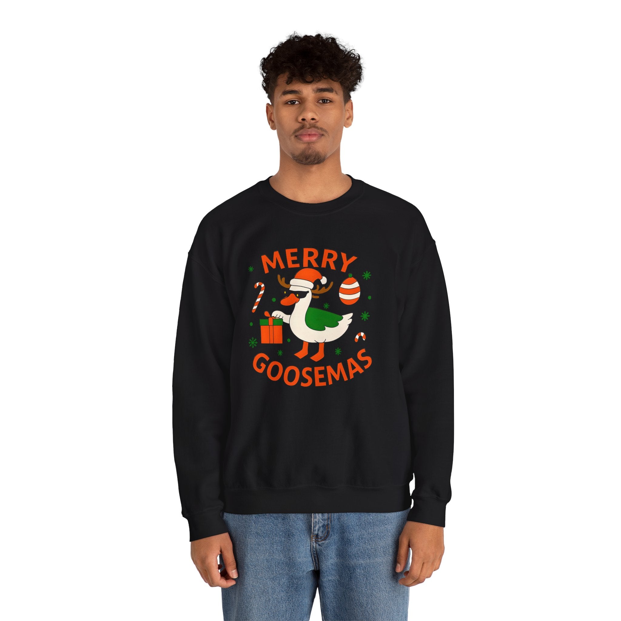 Merry Goosemas Sweatshirt - Cozy Holiday Crewneck, Christmas Gifts, Funny Sweatshirt, Unisex Casual Wear, Winter Fashion