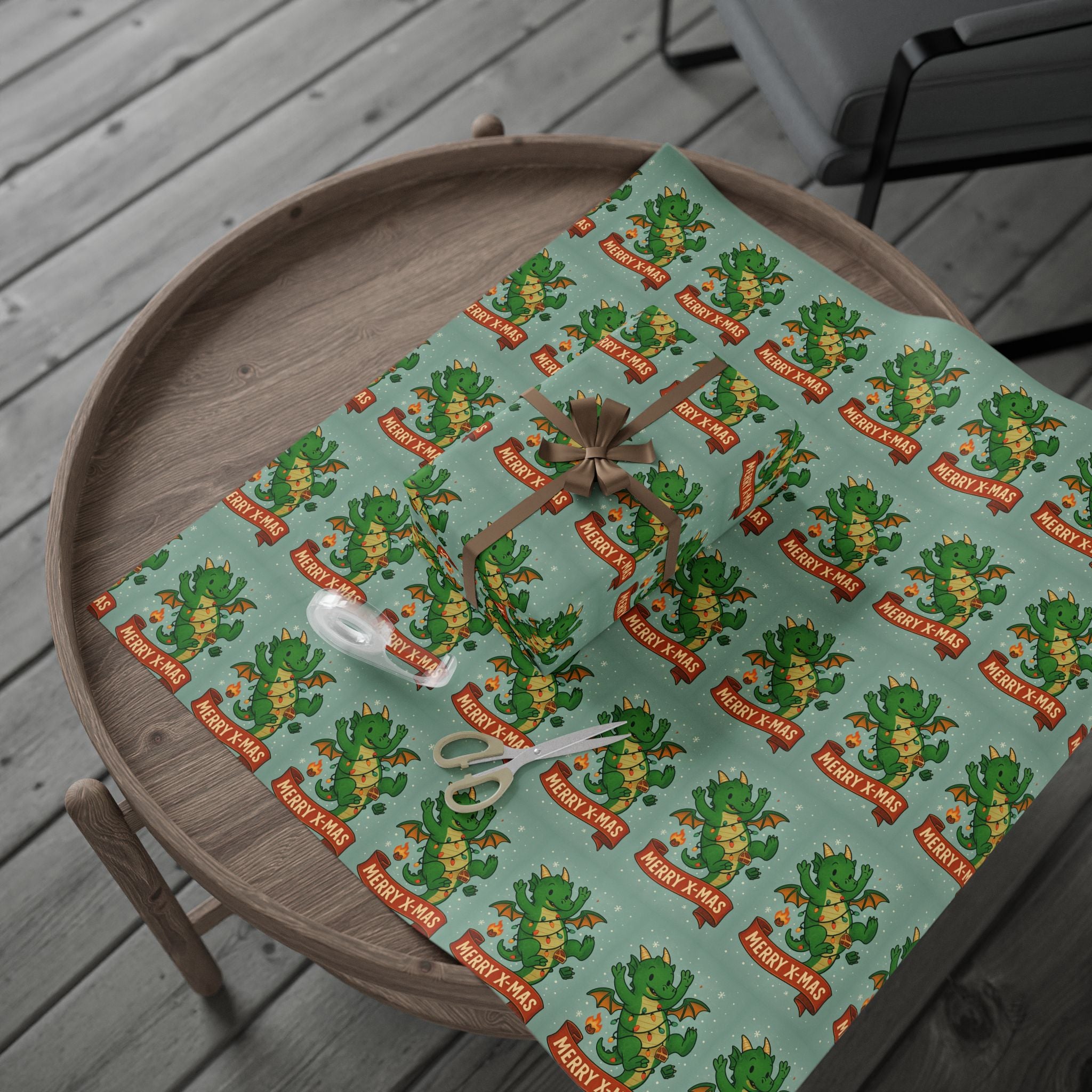 Holiday Dragon Wrapping Papers