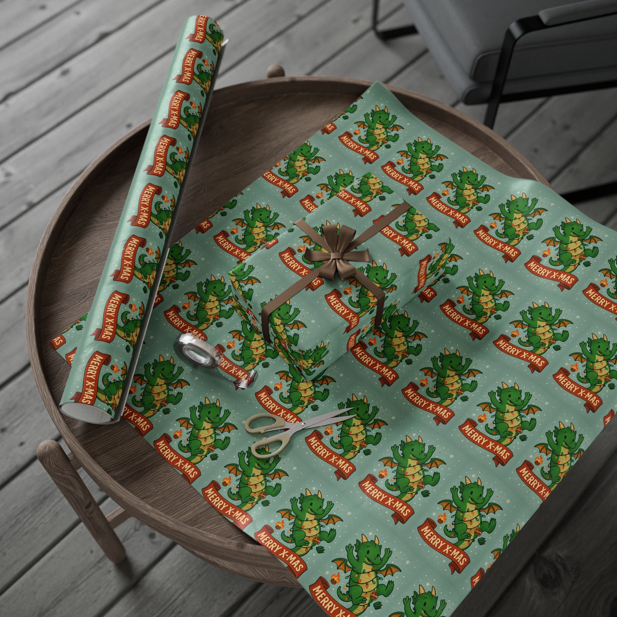 Holiday Dragon Wrapping Papers