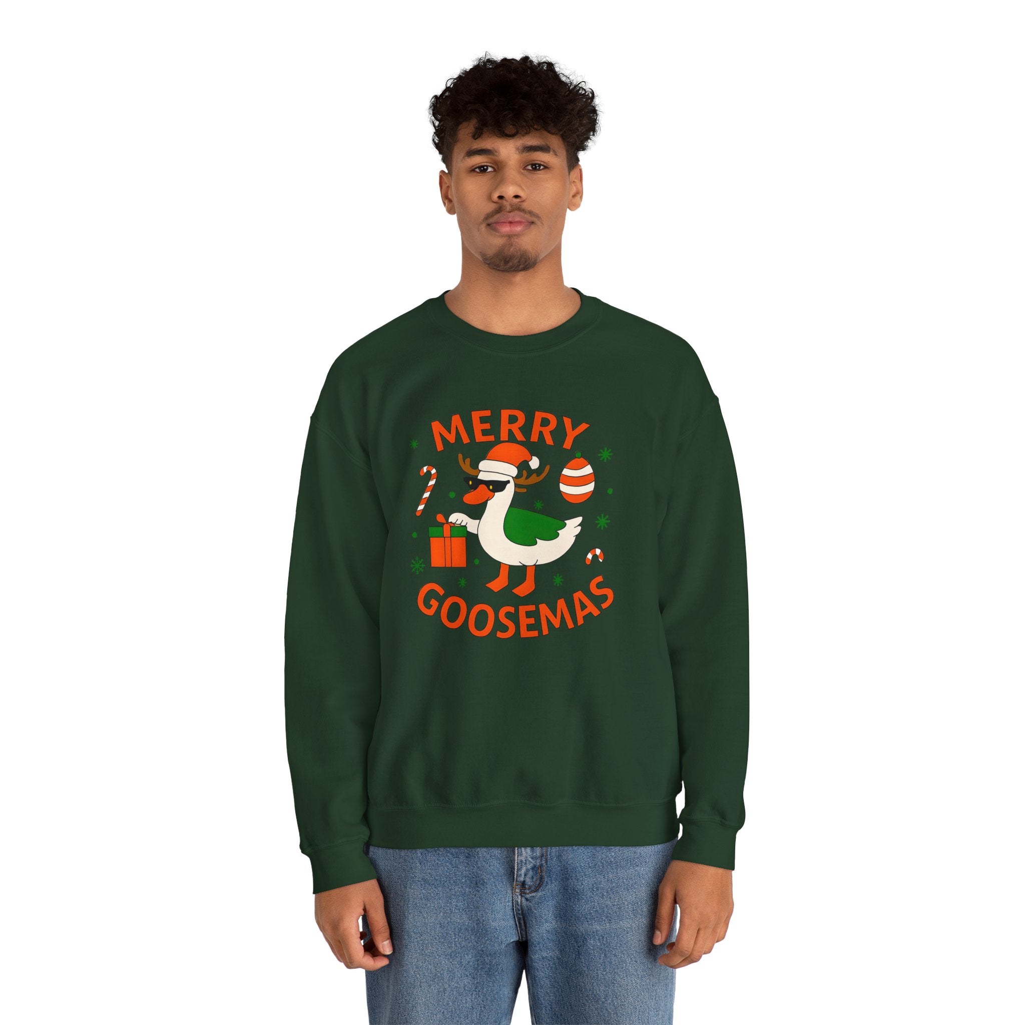Merry Goosemas Sweatshirt - Cozy Holiday Crewneck, Christmas Gifts, Funny Sweatshirt, Unisex Casual Wear, Winter Fashion