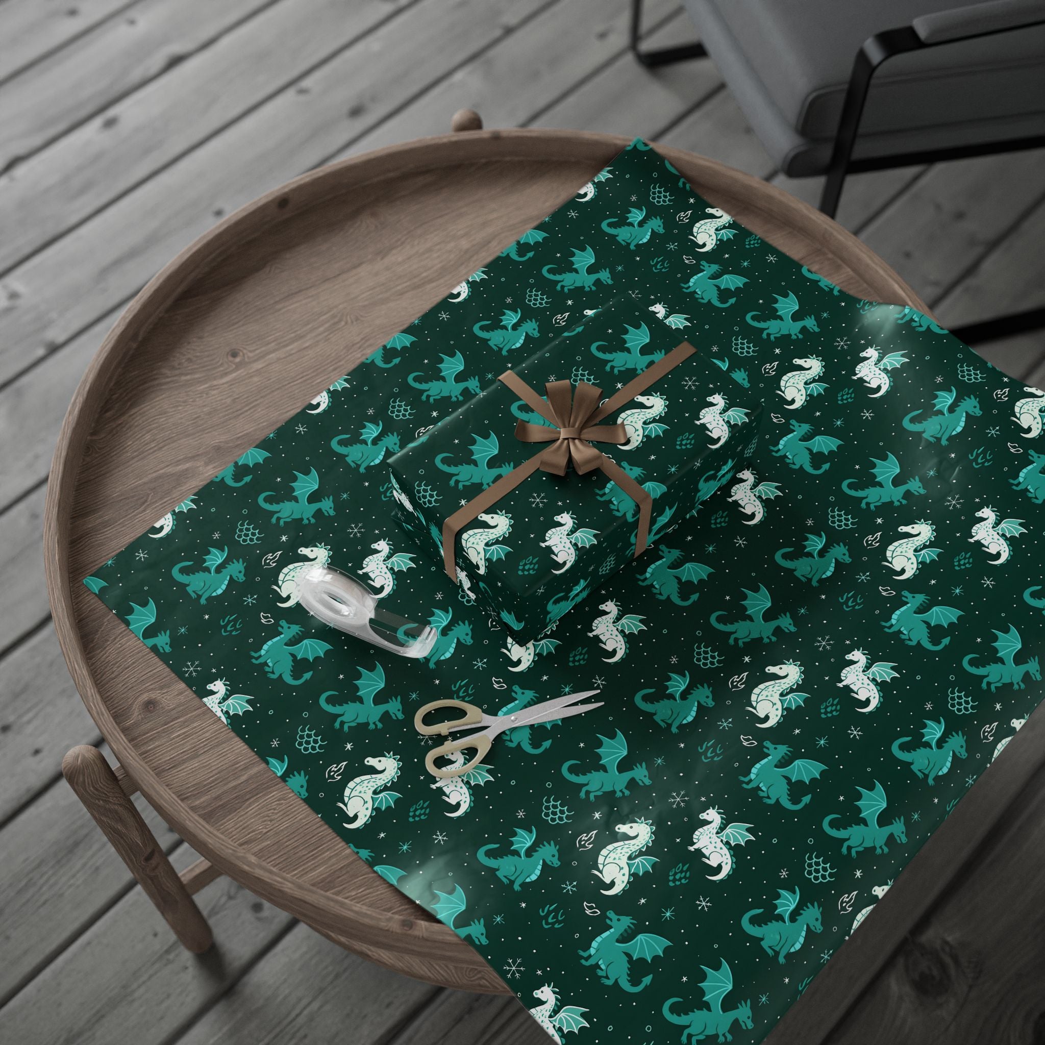 Christmas Wrapping Papers - Dragon Themed