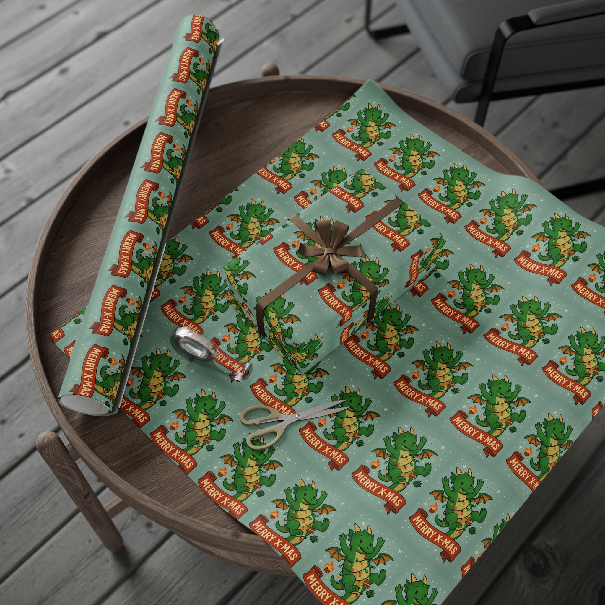 Holiday Dragon Wrapping Papers