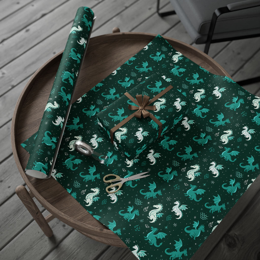 Christmas Wrapping Papers - Dragon Themed