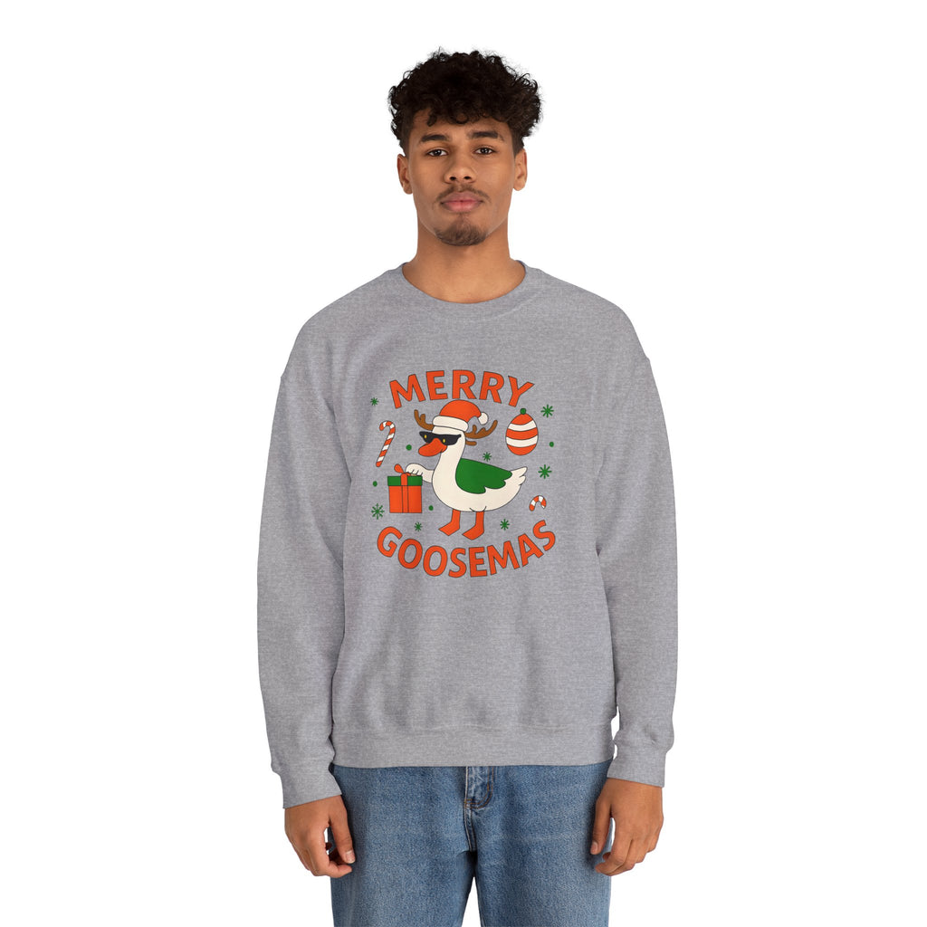 Merry Goosemas Sweatshirt - Cozy Holiday Crewneck, Christmas Gifts, Funny Sweatshirt, Unisex Casual Wear, Winter Fashion