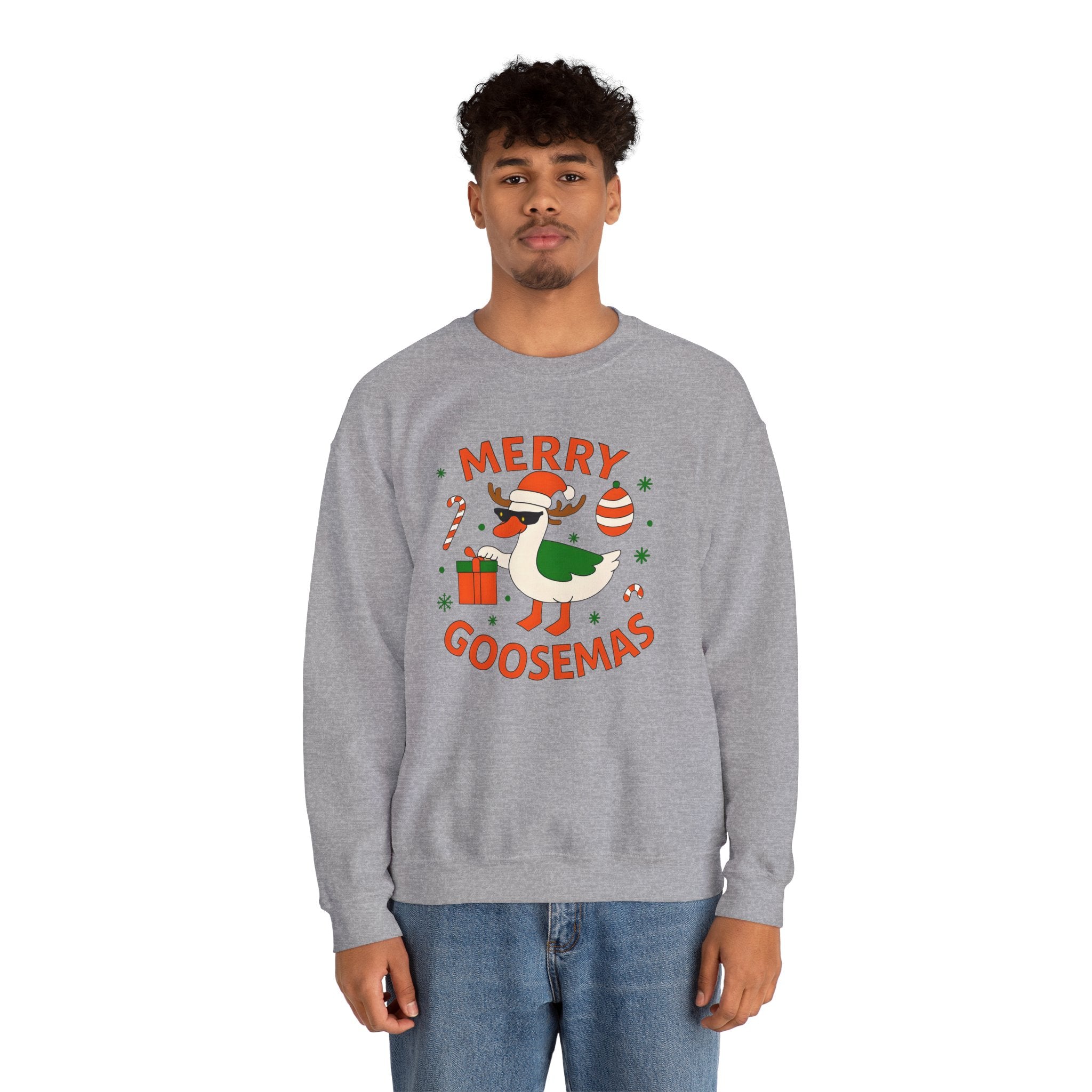 Merry Goosemas Sweatshirt - Cozy Holiday Crewneck, Christmas Gifts, Funny Sweatshirt, Unisex Casual Wear, Winter Fashion