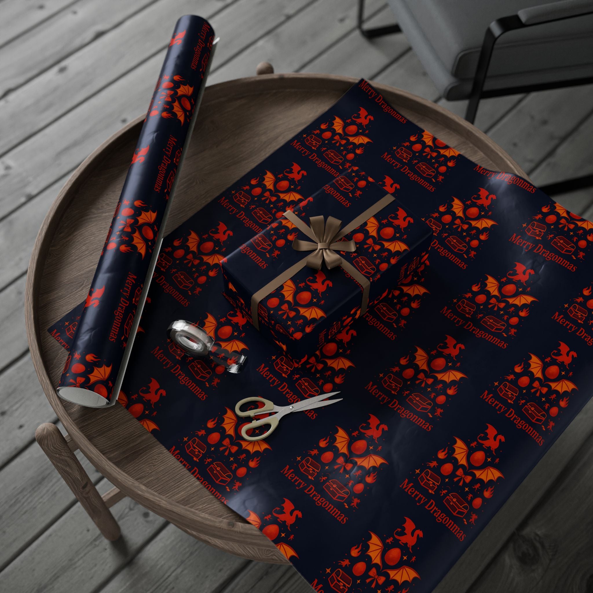 Christmas Dragon Wrapping Papers