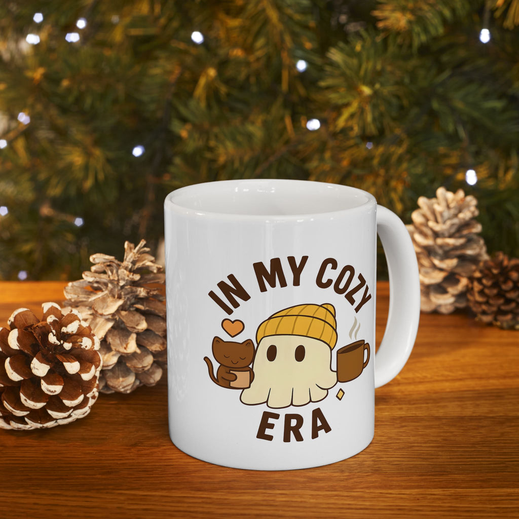 Cozy Ghost Ceramic Mug - In My Cozy Era (11oz, 15oz)