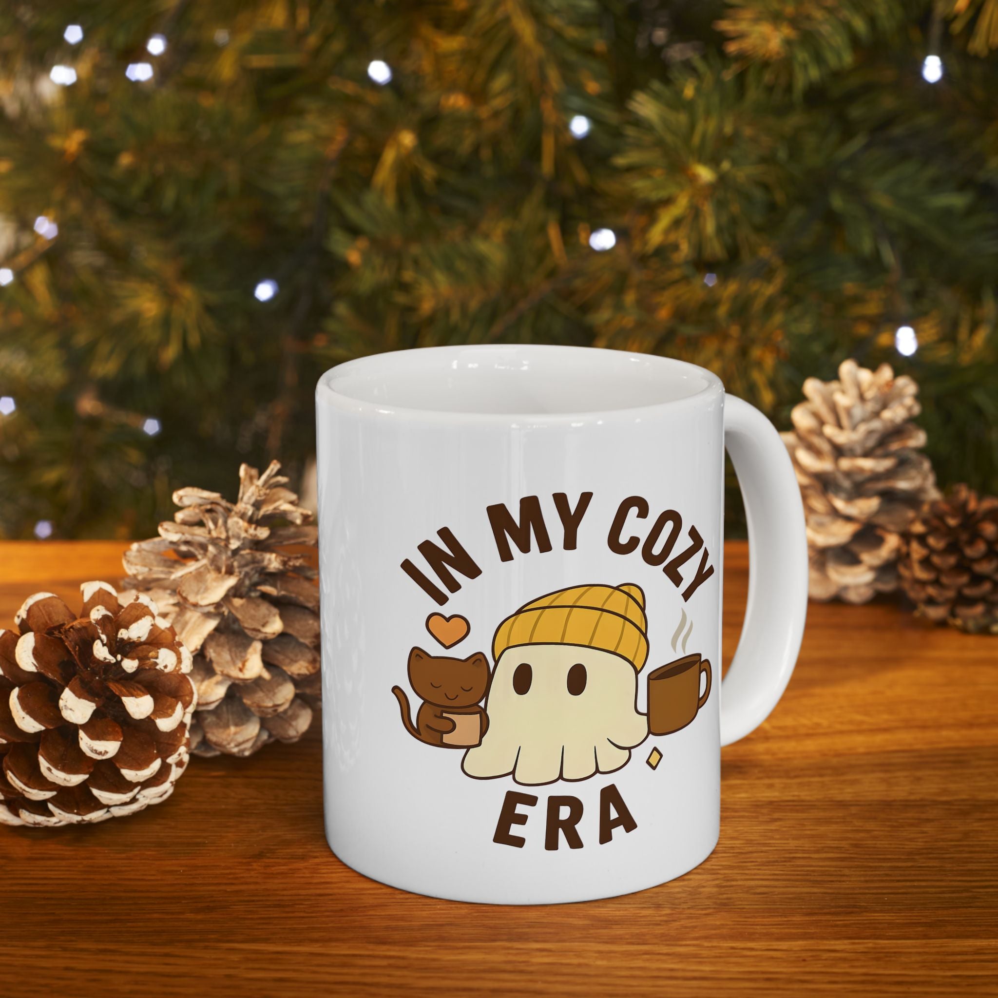 Cozy Ghost Ceramic Mug - In My Cozy Era (11oz, 15oz)
