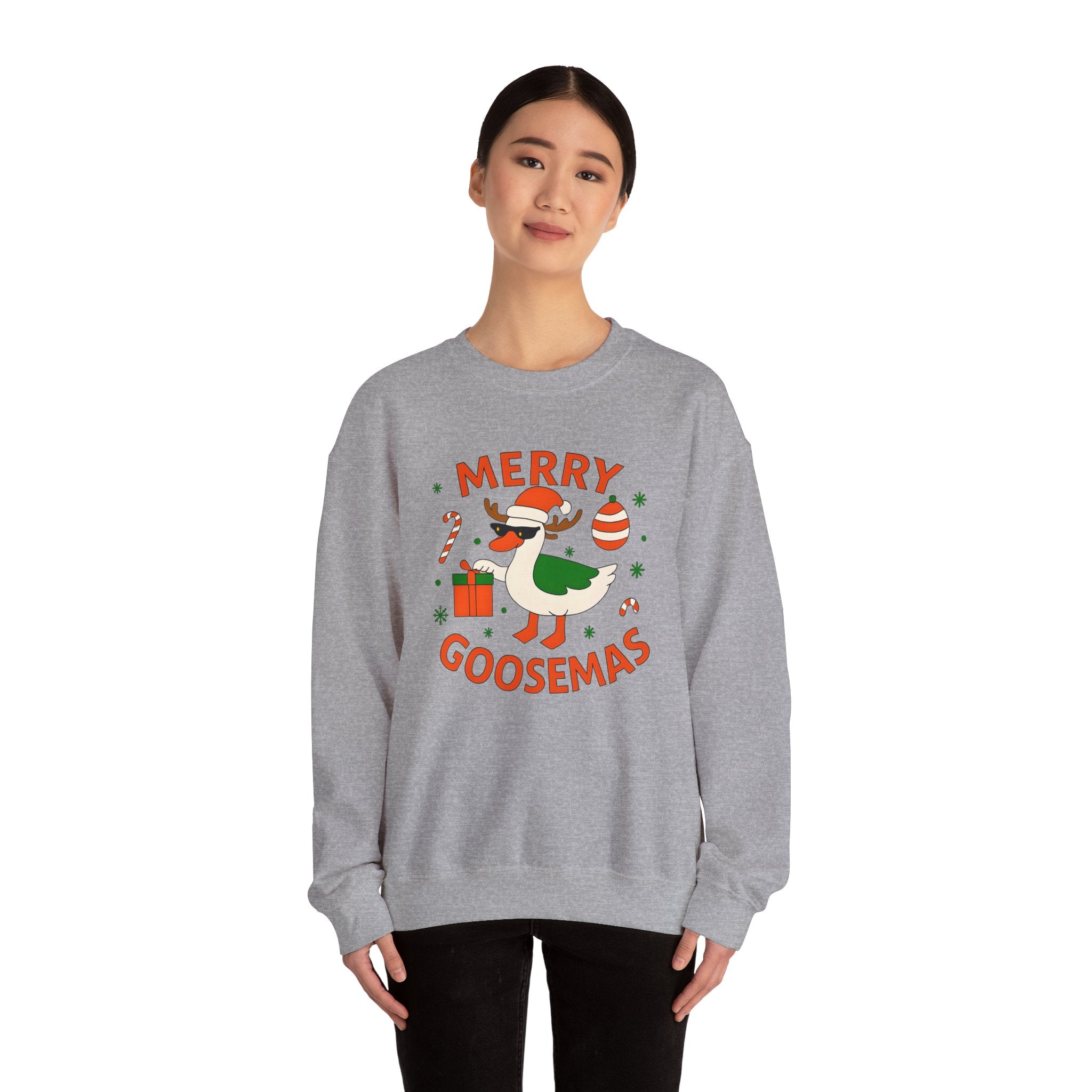 Merry Goosemas Sweatshirt - Cozy Holiday Crewneck, Christmas Gifts, Funny Sweatshirt, Unisex Casual Wear, Winter Fashion