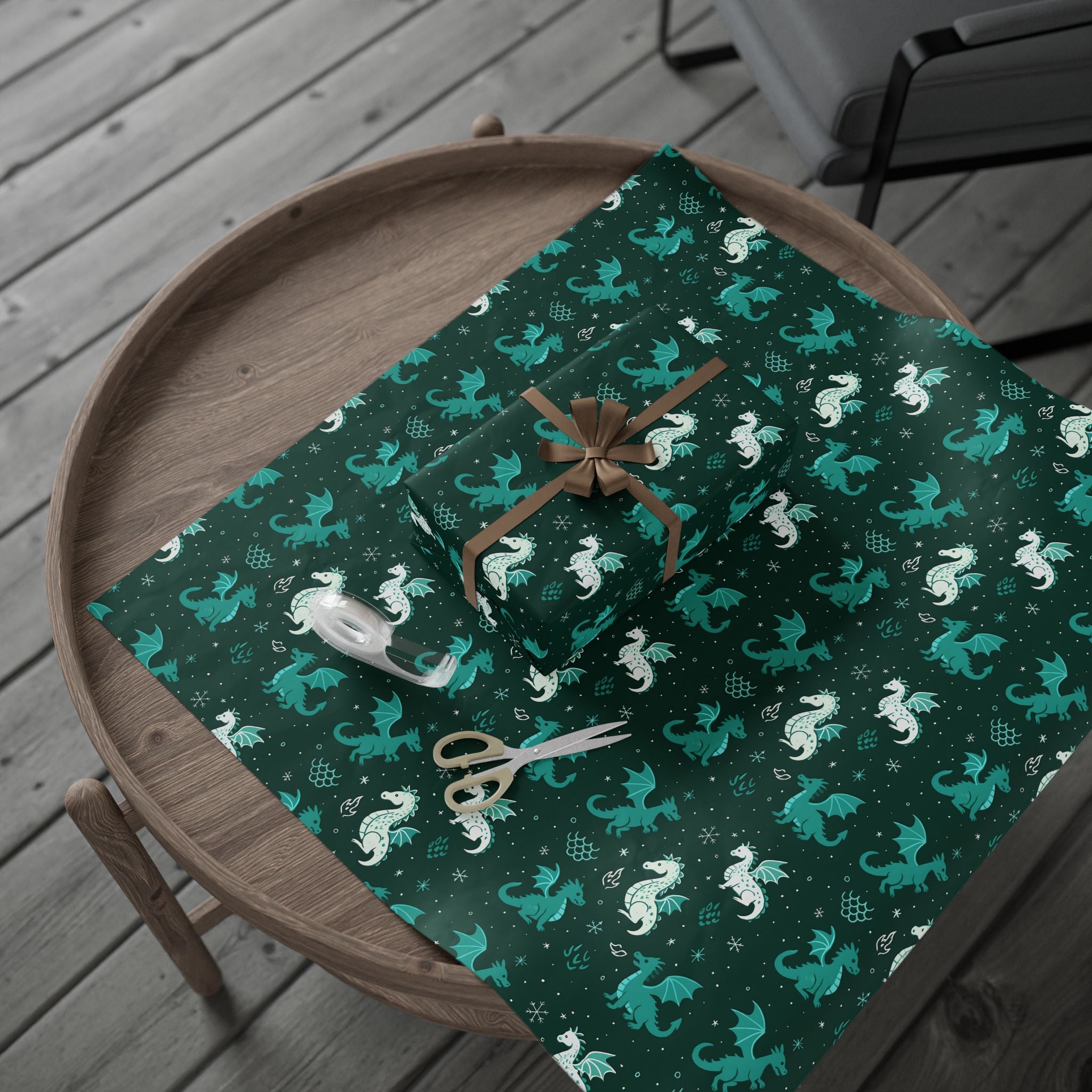 Christmas Wrapping Papers - Dragon Themed