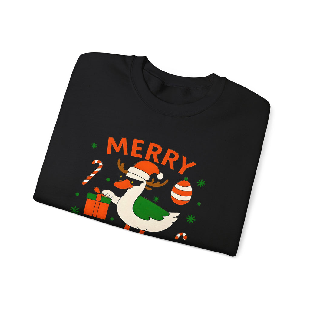 Merry Goosemas Sweatshirt - Cozy Holiday Crewneck, Christmas Gifts, Funny Sweatshirt, Unisex Casual Wear, Winter Fashion