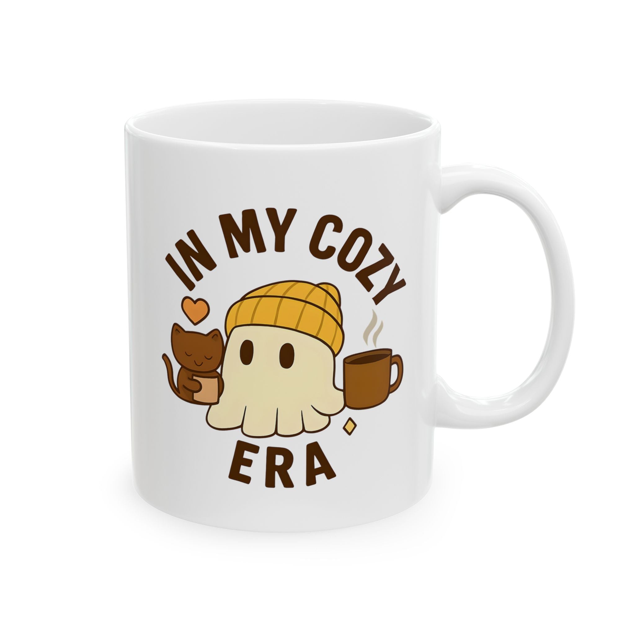 Cozy Ghost Ceramic Mug - In My Cozy Era (11oz, 15oz)