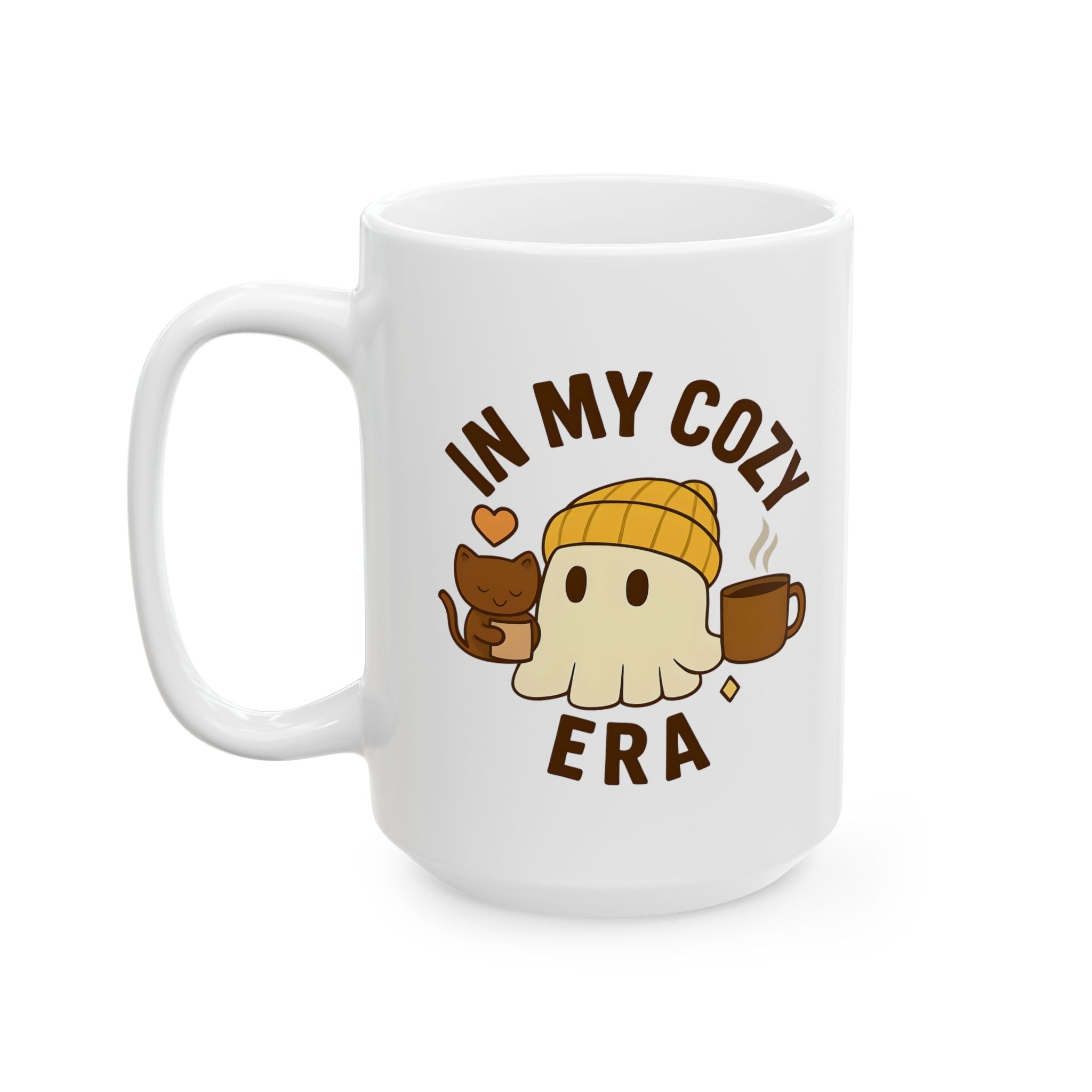 Cozy Ghost Ceramic Mug - In My Cozy Era (11oz, 15oz)