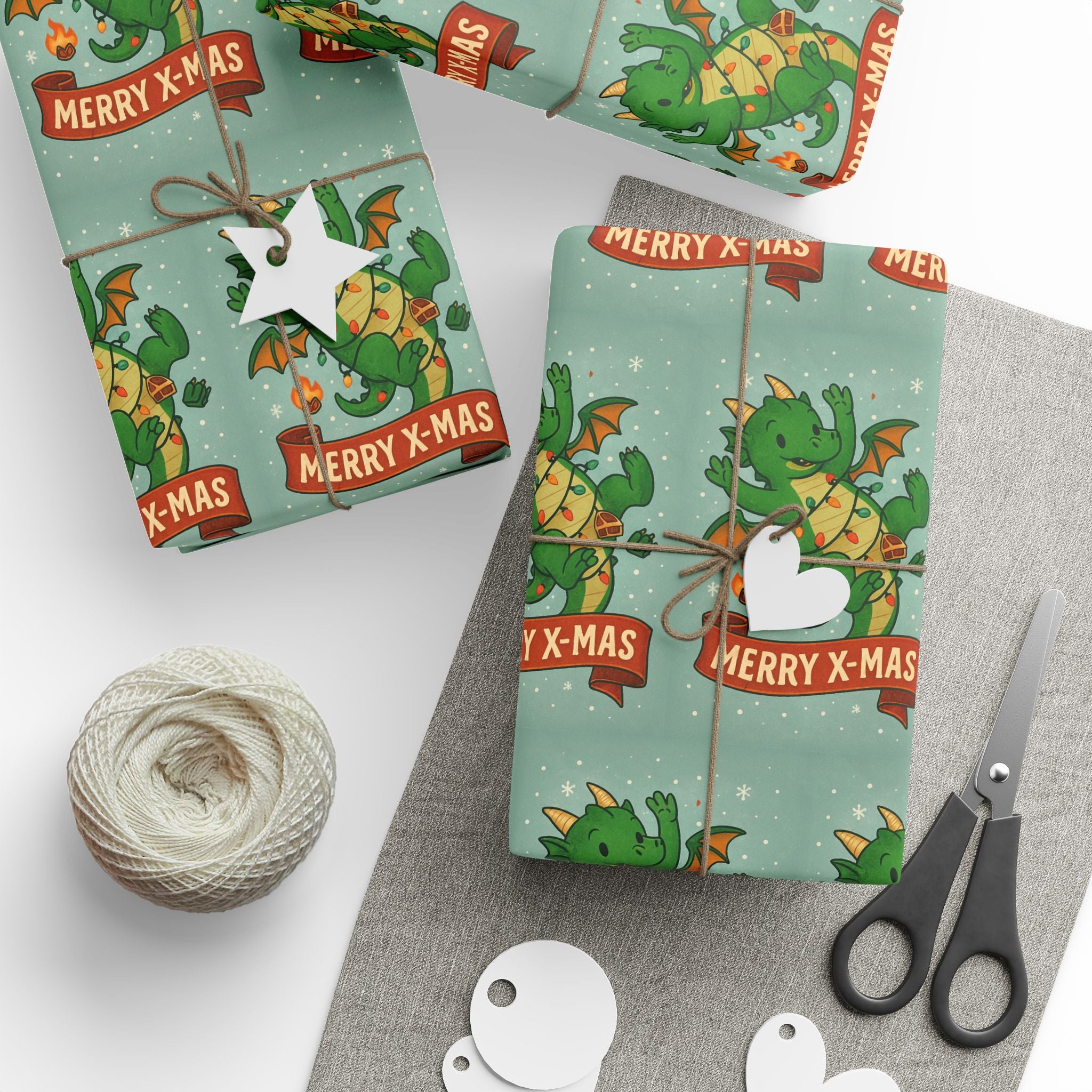 Holiday Dragon Wrapping Papers