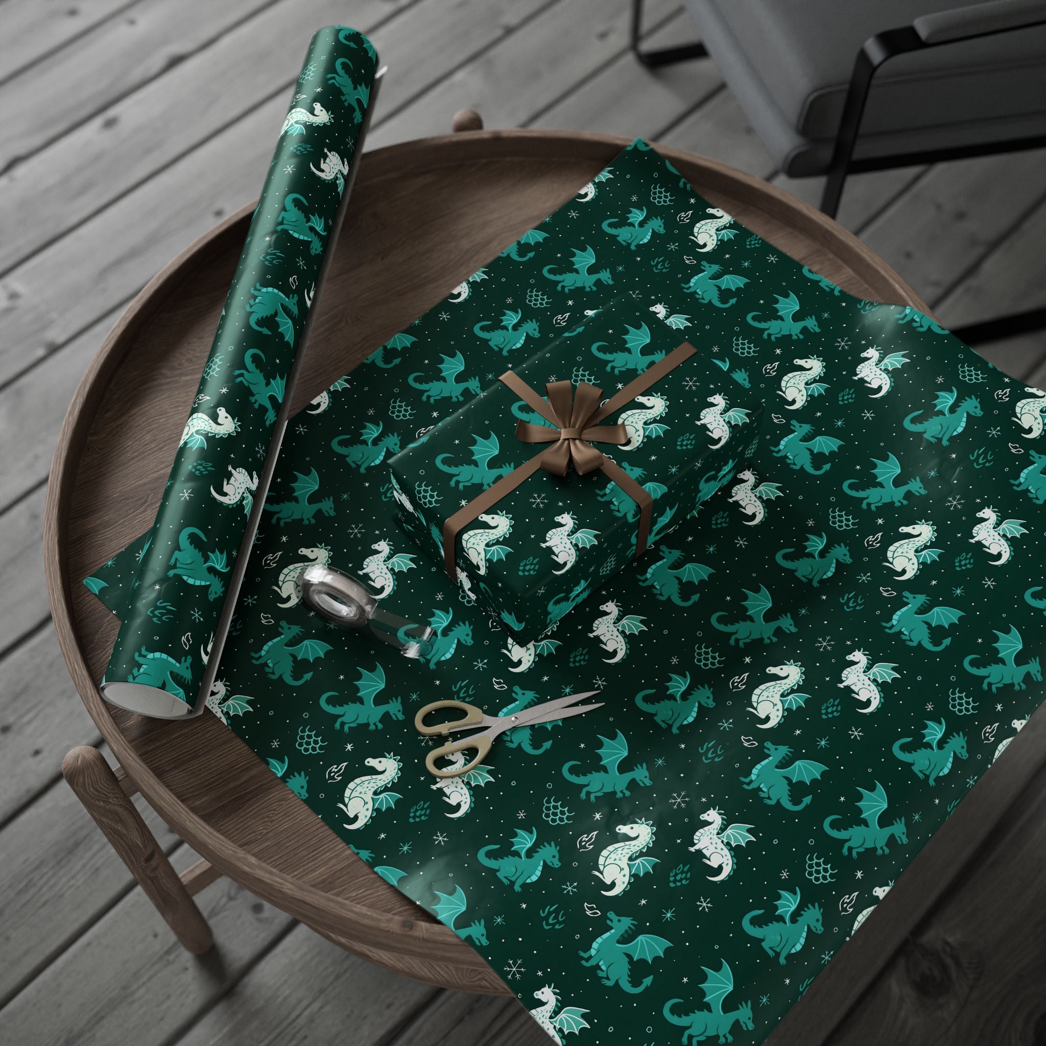 Christmas Wrapping Papers - Dragon Themed