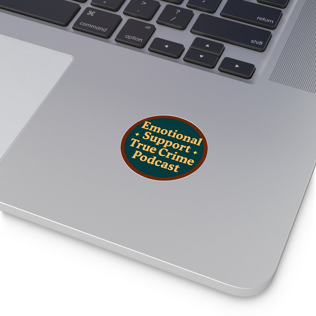 Emotional Support True Crime Podcast Stickers, Vintage Vinyl Decals, True Crime Lover Gifts, Podcast Merchandise, Fun Vinyl Labels