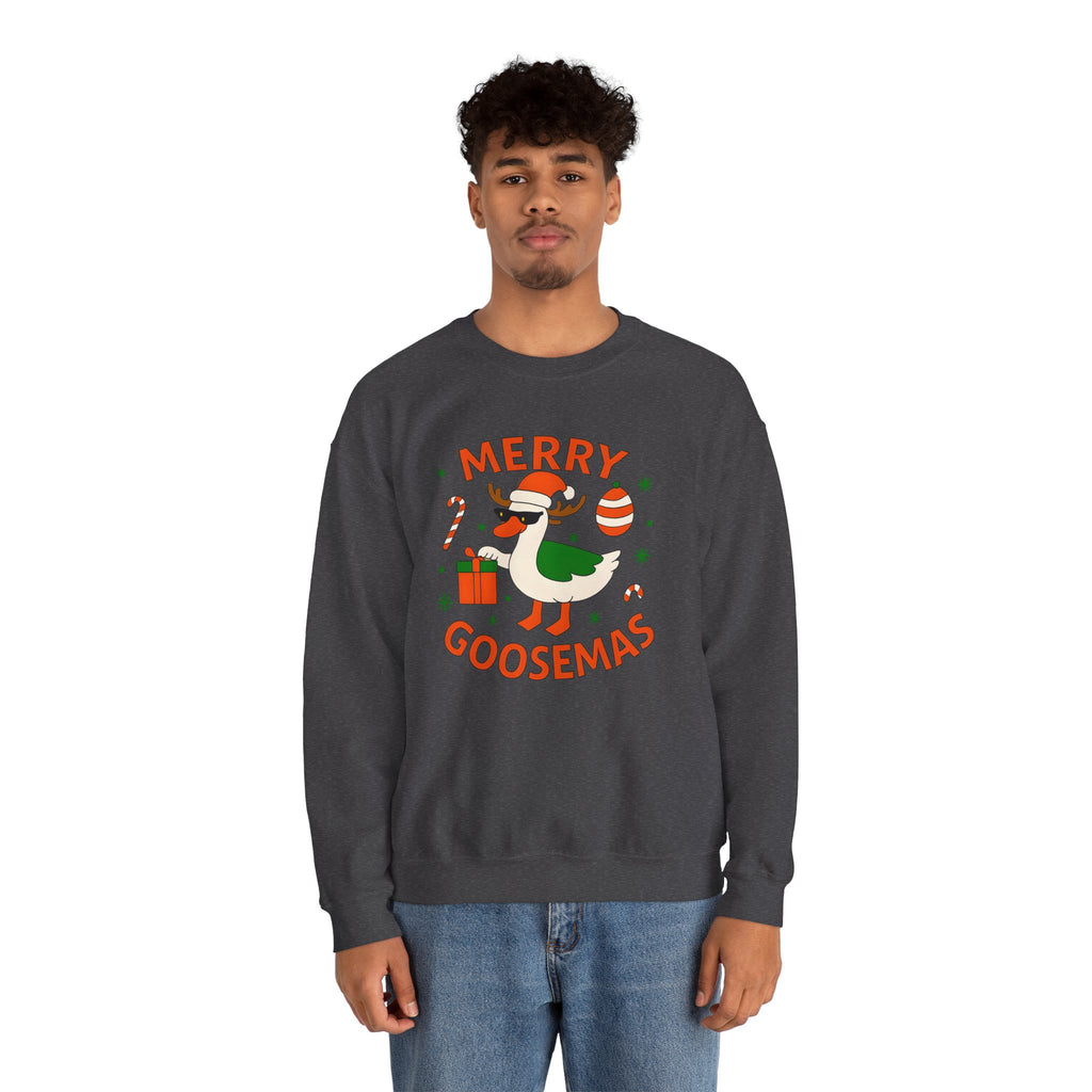 Merry Goosemas Sweatshirt - Cozy Holiday Crewneck, Christmas Gifts, Funny Sweatshirt, Unisex Casual Wear, Winter Fashion